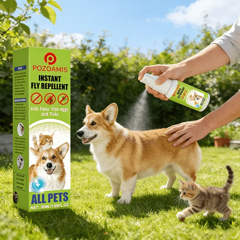 3pcs Pet Flea and Insect Repellent Spray 30ml, effectively repels annoying pests, gentle and non-harmful to pets – suitable for