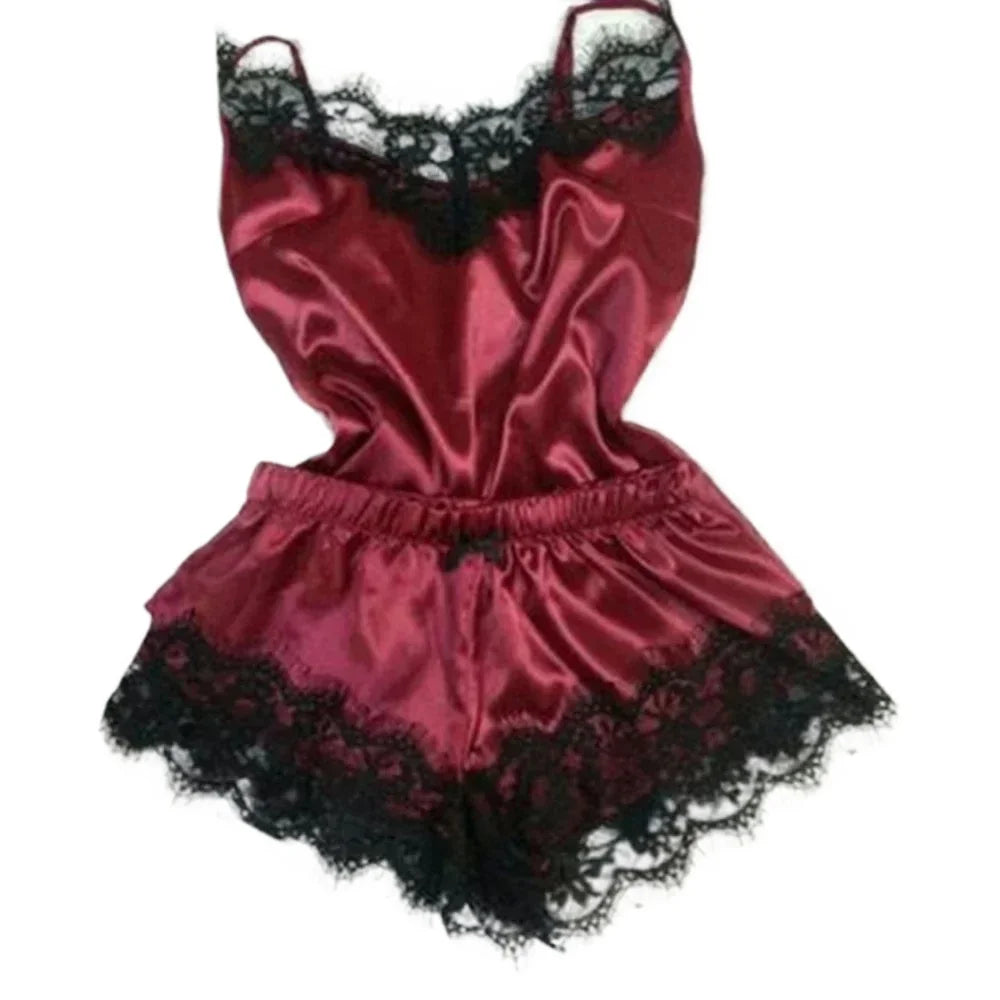 Lace Cami Top & Shorts Pajama Set