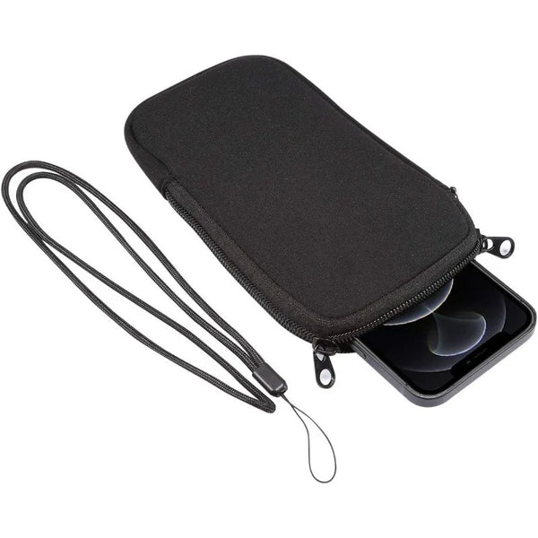 Neoprene Phone Pouch With Lanyard,Shockproof Waterproof Portable Storage Bag For Phones, Keys & Earbuds Lightweight Mini Wallet