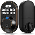 Fingerprint Door Lock Keyless Entry Keypad Deadbolt, Anti Peeping Password for Front Door