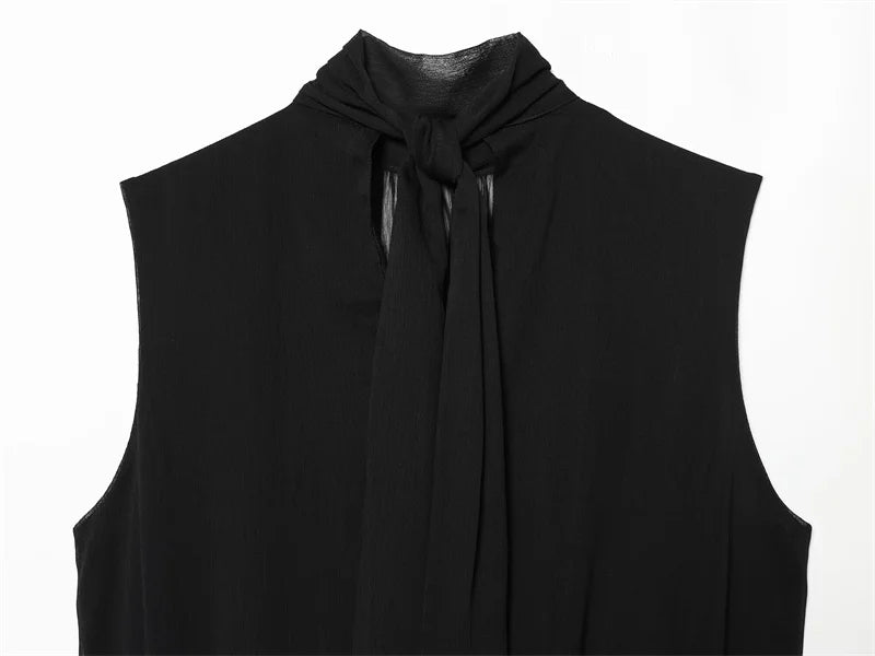 Sleeveless Pleated Tank Top
