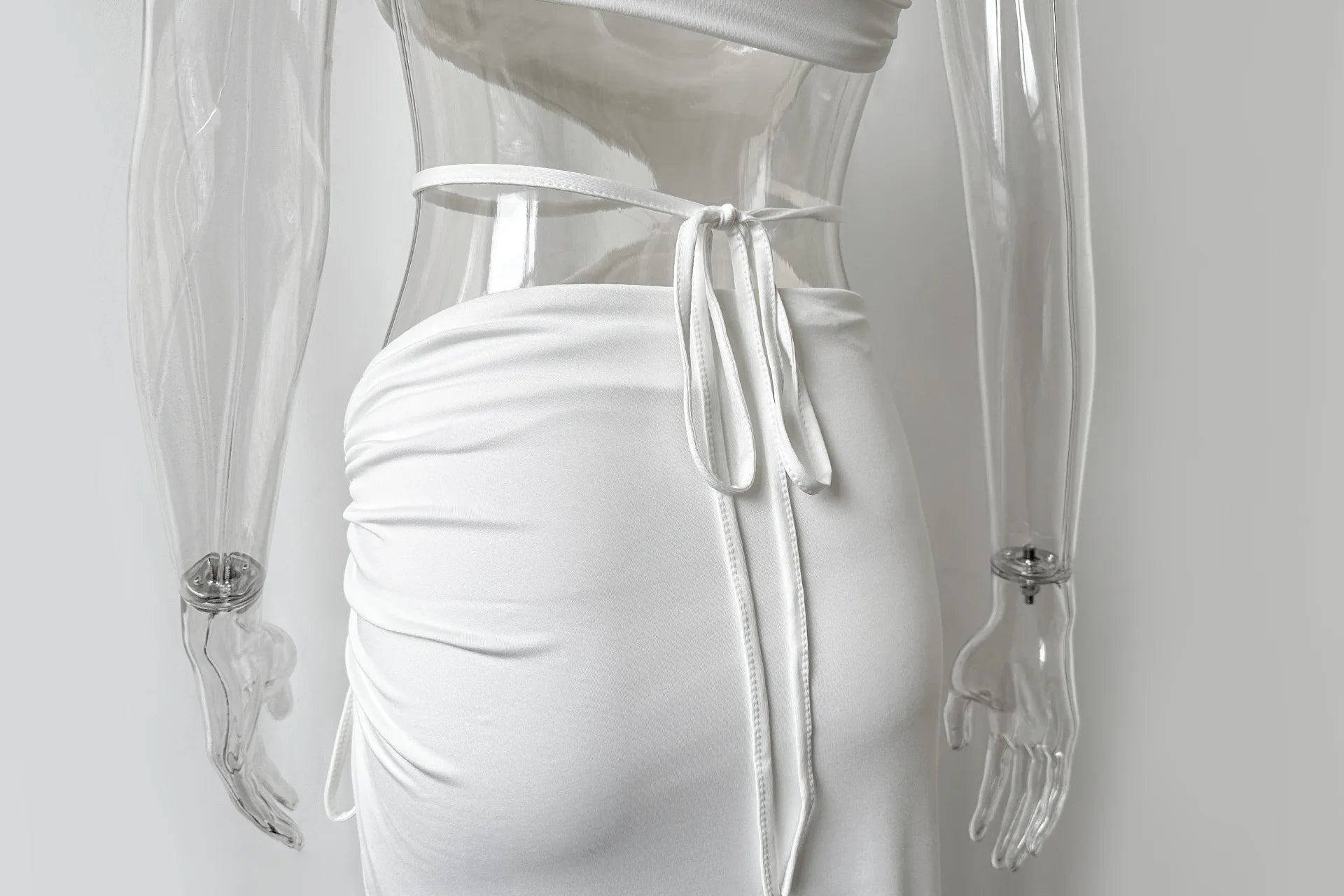 Drawstring High-Split Maxi Dress