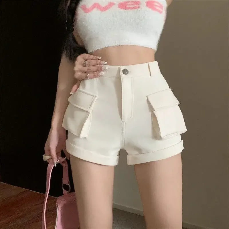 High-Waist Skinny Shorts