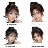 100% Human Hair Curly Bangs Toppers for Women Breathable Lace Base with Clips Curl Baby Hair Fringe Hairpiece for Thinning Hair