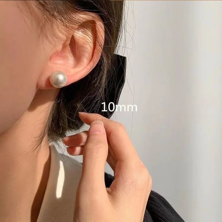 ZAKOL Fresh Rose Stud Earrings with Imitation Pearl Sweet Pink Tulip Earrings Exquisite New Accessories for Women Trendy Jewelry