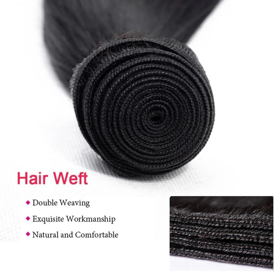 Bone Straight 100% Virgin Human Hair Bundles 26-30 Inch