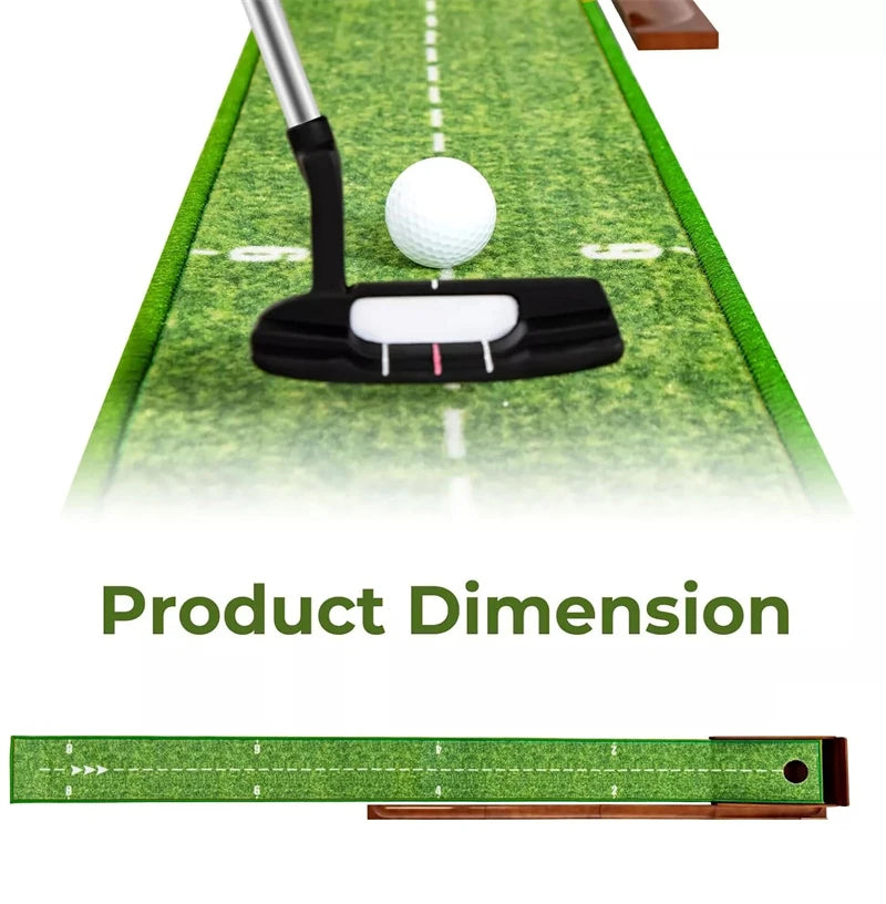 Golf Putting Mat with Automatic Ball Return