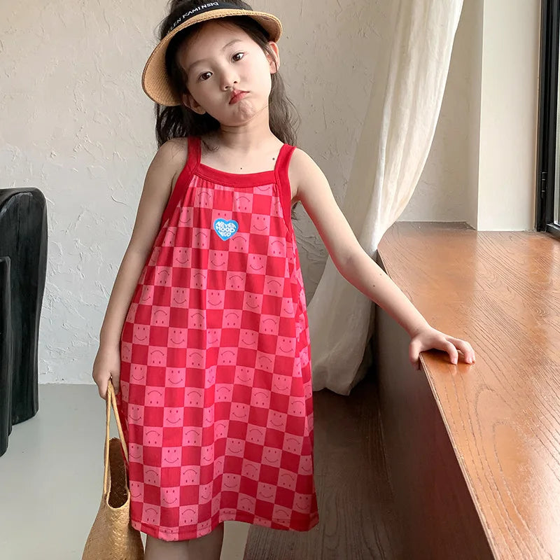 Rabbit Kids Cotton Nightdress Little Teen Girl Pajamas Dresses Children Summer Nightgowns Home Clothes Kids Sleepwear Gecelik
