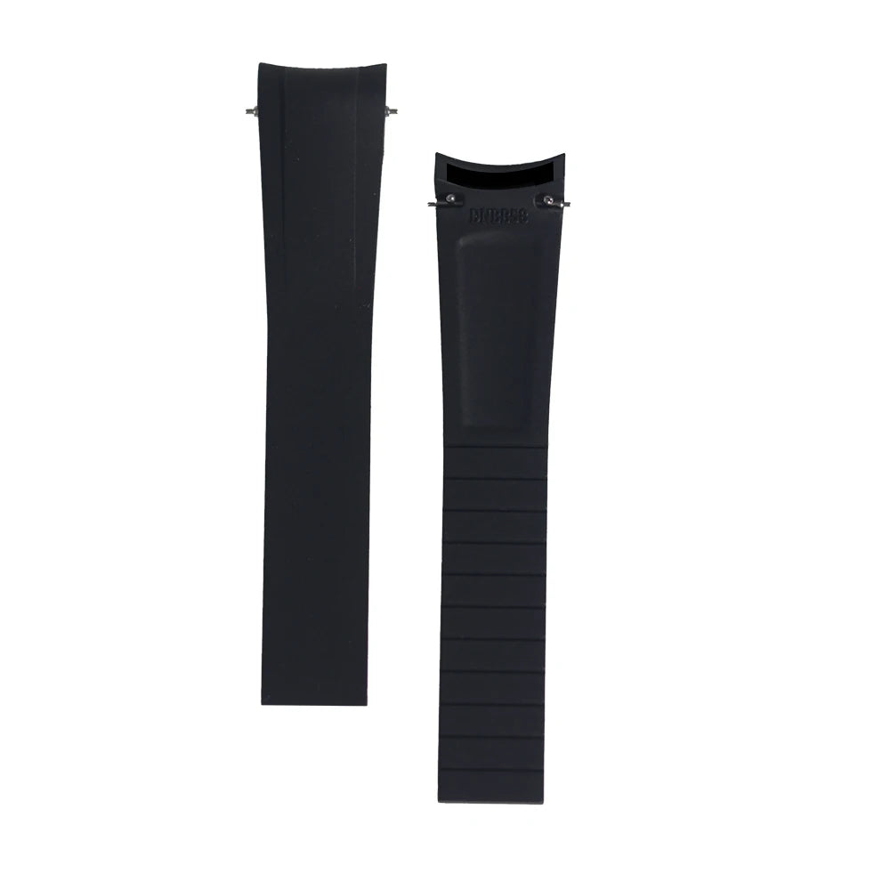Fit For Tudor Black Bay 58 BB58 20mm CTS FKM Rubber Strap Curved End Design With Deployment Clasp Watch Band