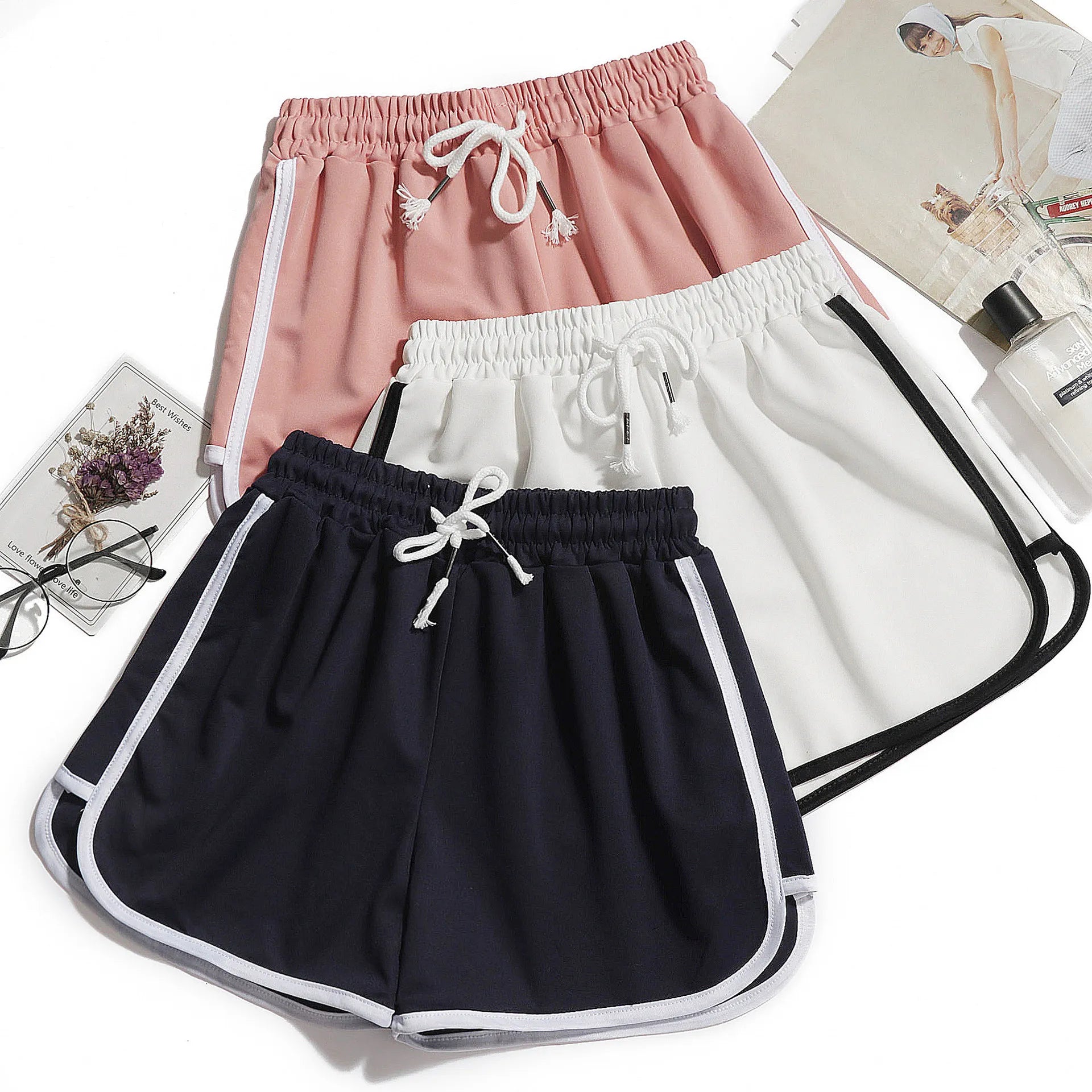 Wide-Leg Breathable Yoga Shorts