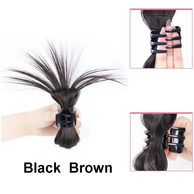 Sunslymei Claw Clip High Ponytail Synthetic Wig
