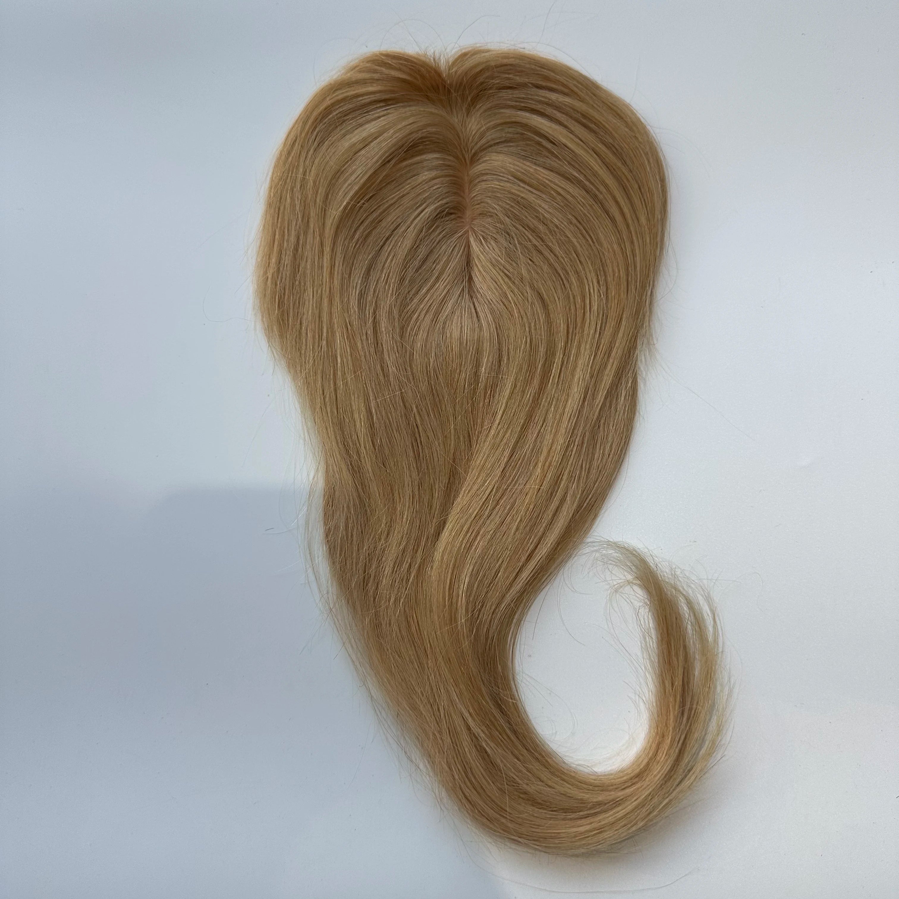 Human Hair Topper Middle Part Lace Wispy Fringe 7x10