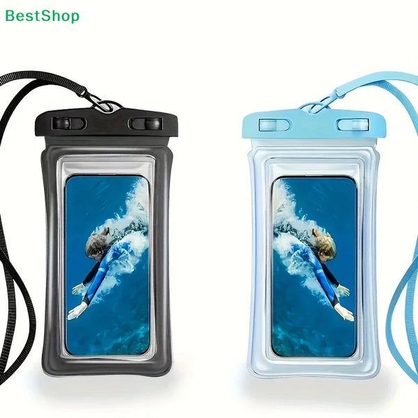 Floating Waterproof Phone Pouch with Lanyard — Beach & Pool Safe