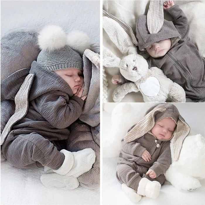 Baby Boys Easter Bunny Hooded Romper