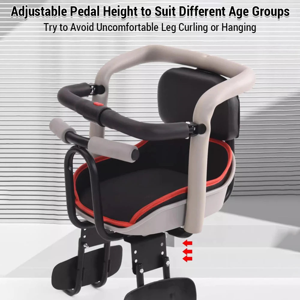 Bike Seat for Kids High-Carbon Steel Child Bike Seat for Toddlers Adjustable Comfortable and Safe Age for 8 Months to 7 Years