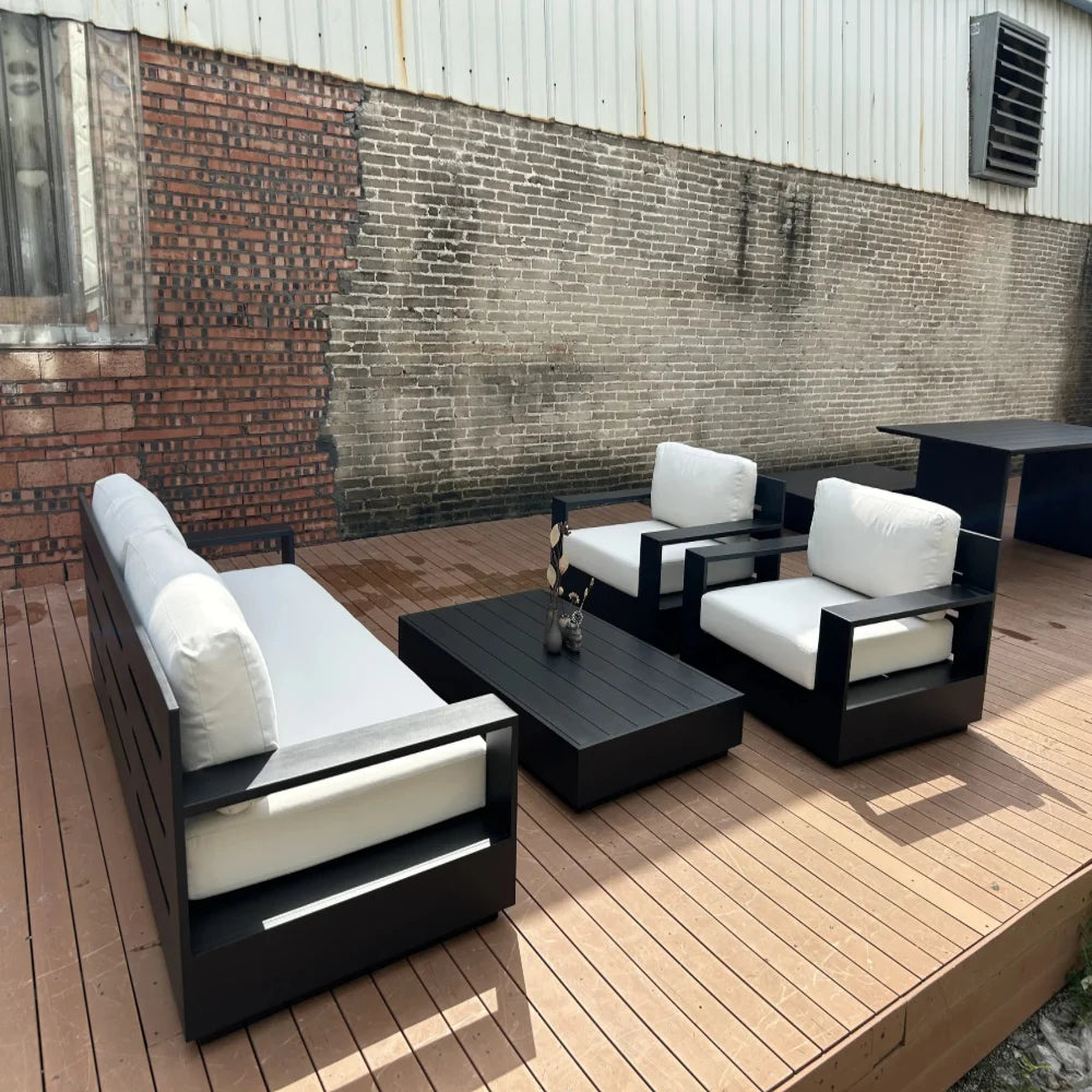Hotel Aluminum Outdoor Luxury Garden Sofa Set