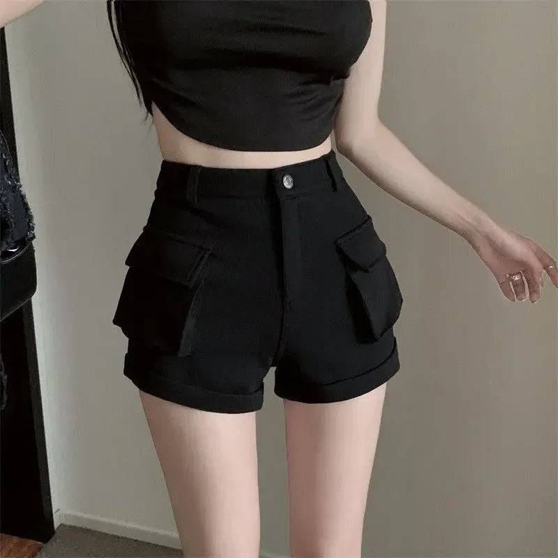 High-Waist Skinny Shorts