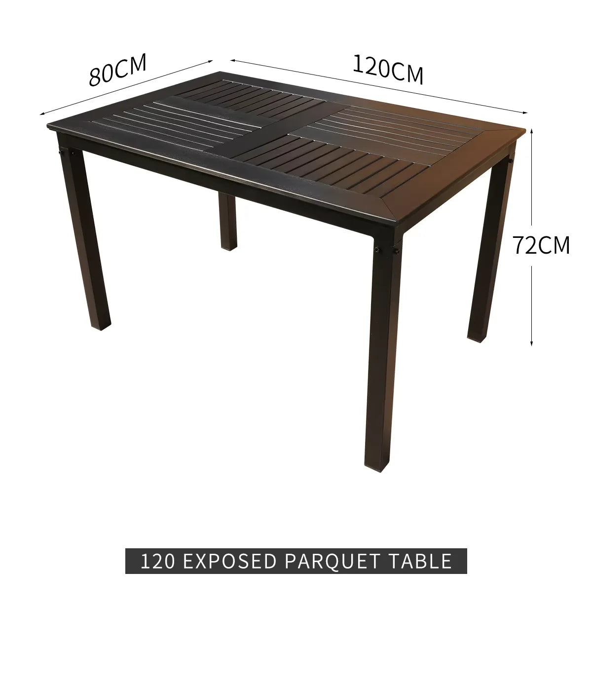 Outdoor Dining Table 120cm Wood-Plastic Garden