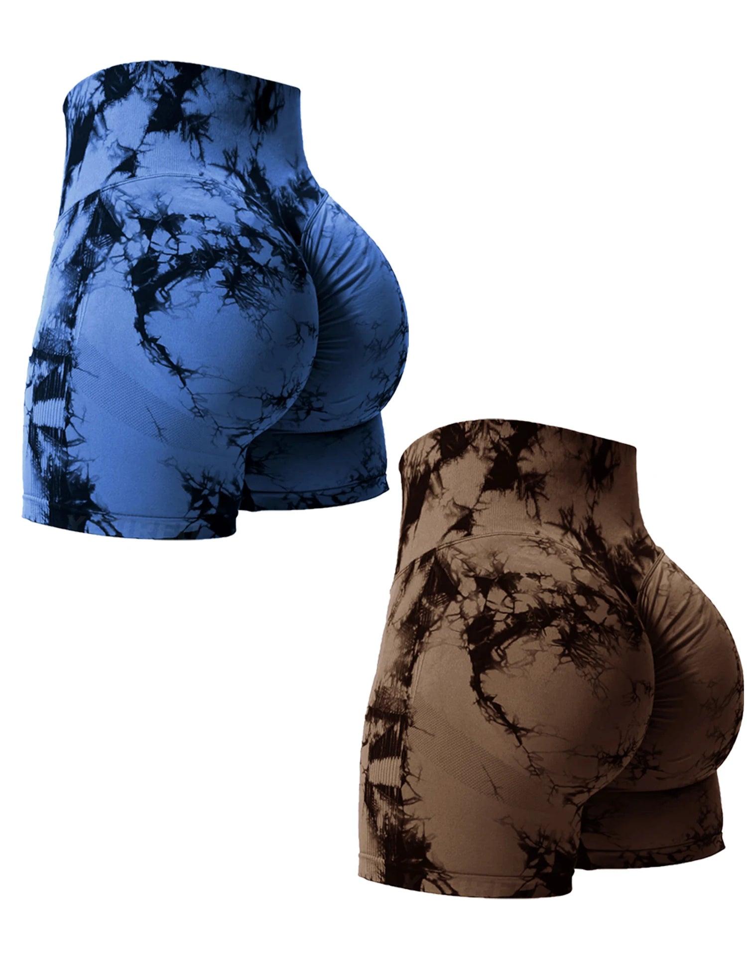 Tie-Dye Butt-Lifting Gym Shorts (2-Pack)