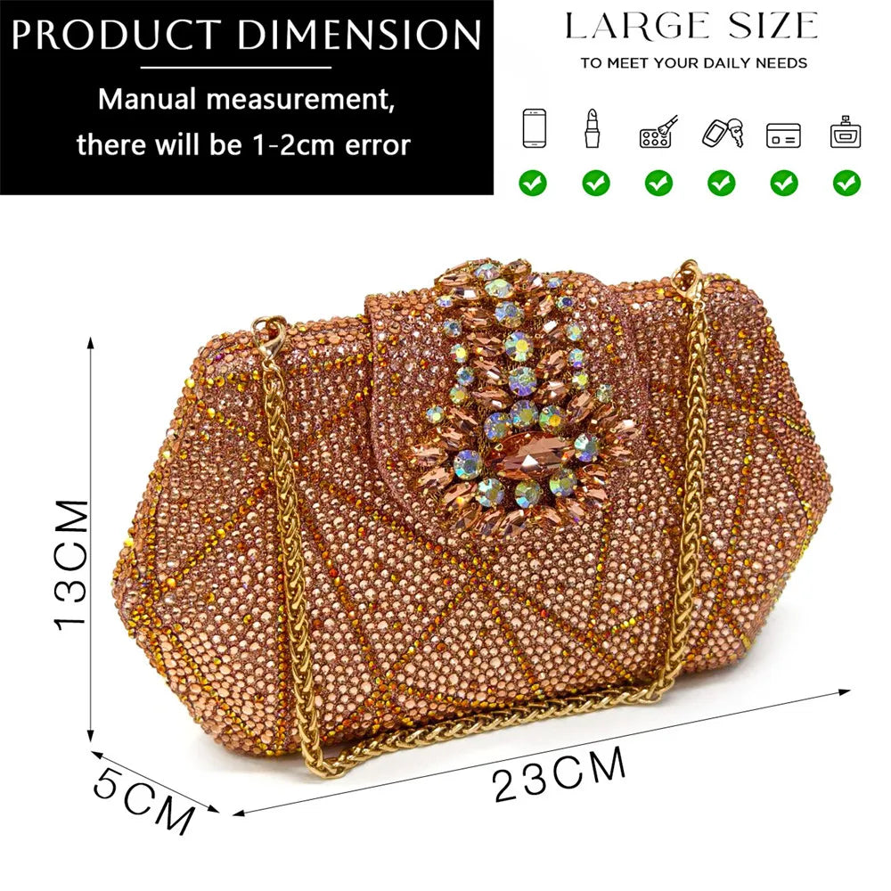 Sandals Woman Summer 2024 African Women Wedding Shoes Slip on Women Party Shoes Decorated with Rhinestone Shoe and Bag Set