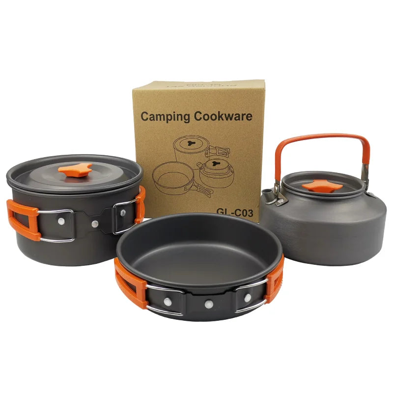 Camping Cookware Set Portable Outdoor Kit