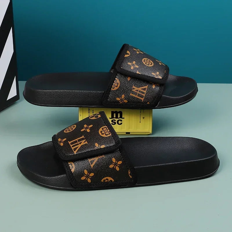 2026 Man Summer Slippers Leather Sandals Comfortable Man Sandal House Sandals Sale Mens Slipper Flip Flop Shoes for Men Slippers