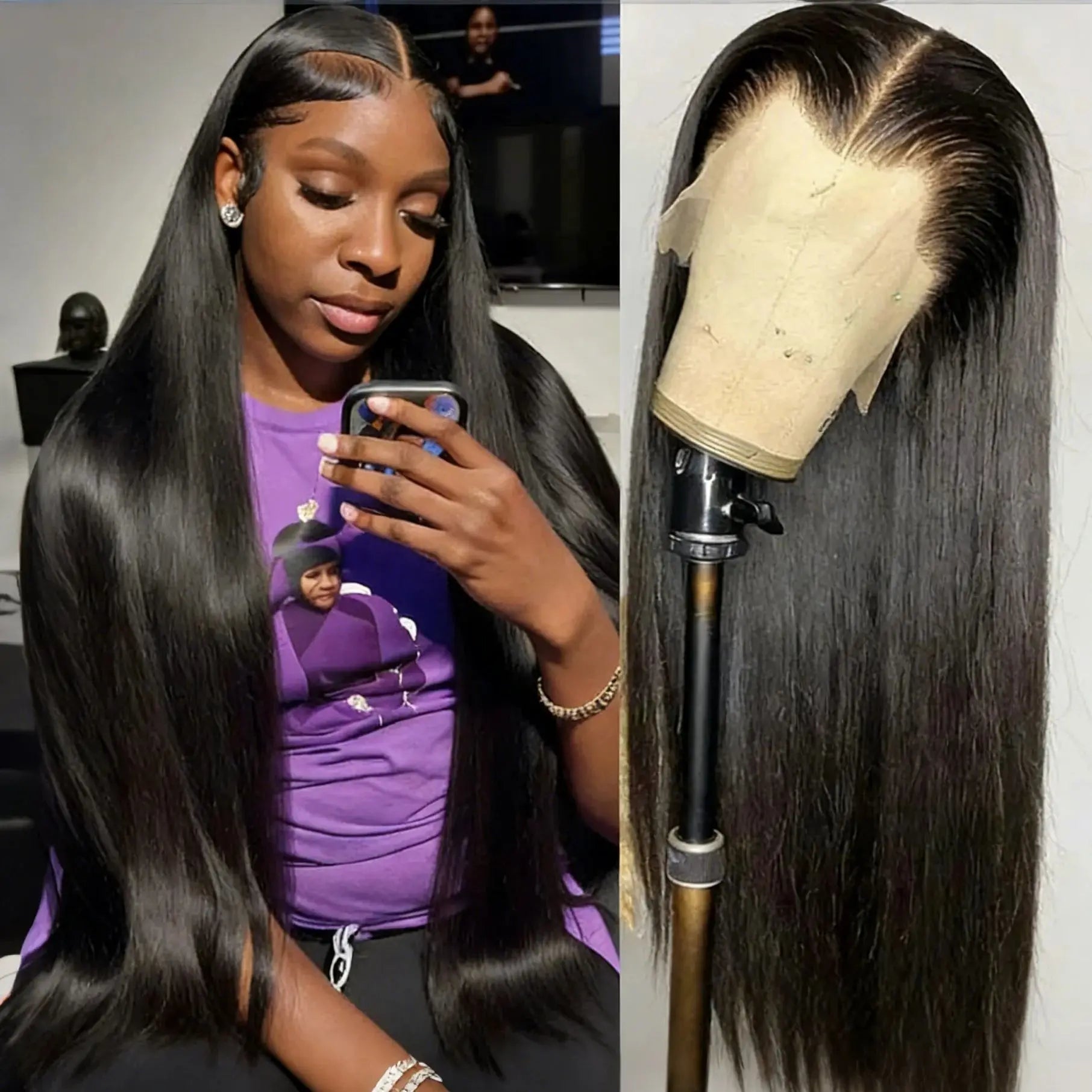13x6 Lace Front Straight Brazilian Wig 30-42 Inch