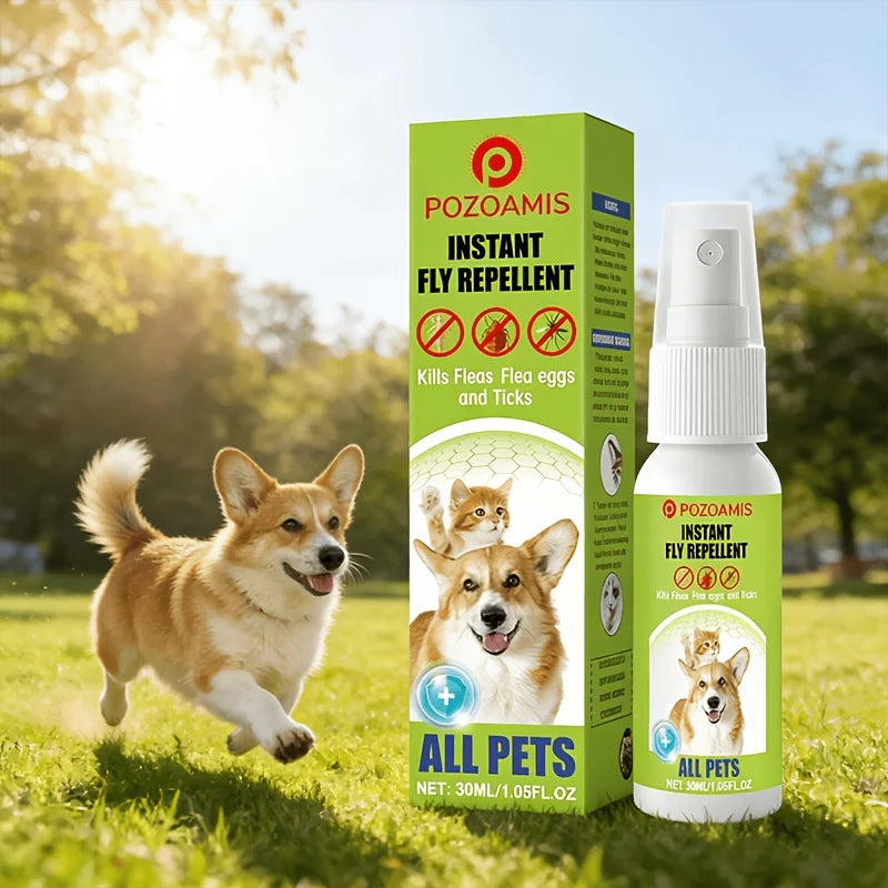 3pcs Pet Flea and Insect Repellent Spray 30ml, effectively repels annoying pests, gentle and non-harmful to pets – suitable for