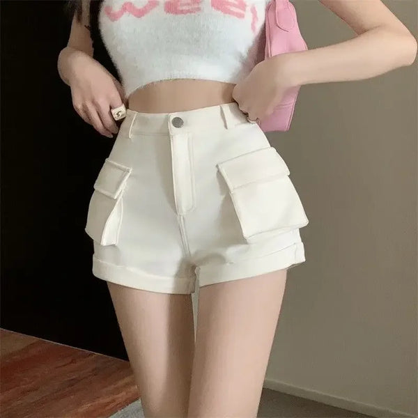 High-Waist Skinny Shorts