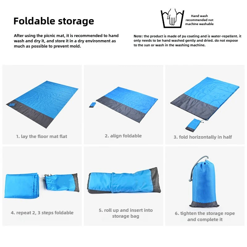 Waterproof Sandproof Beach Mat for 3 Adults