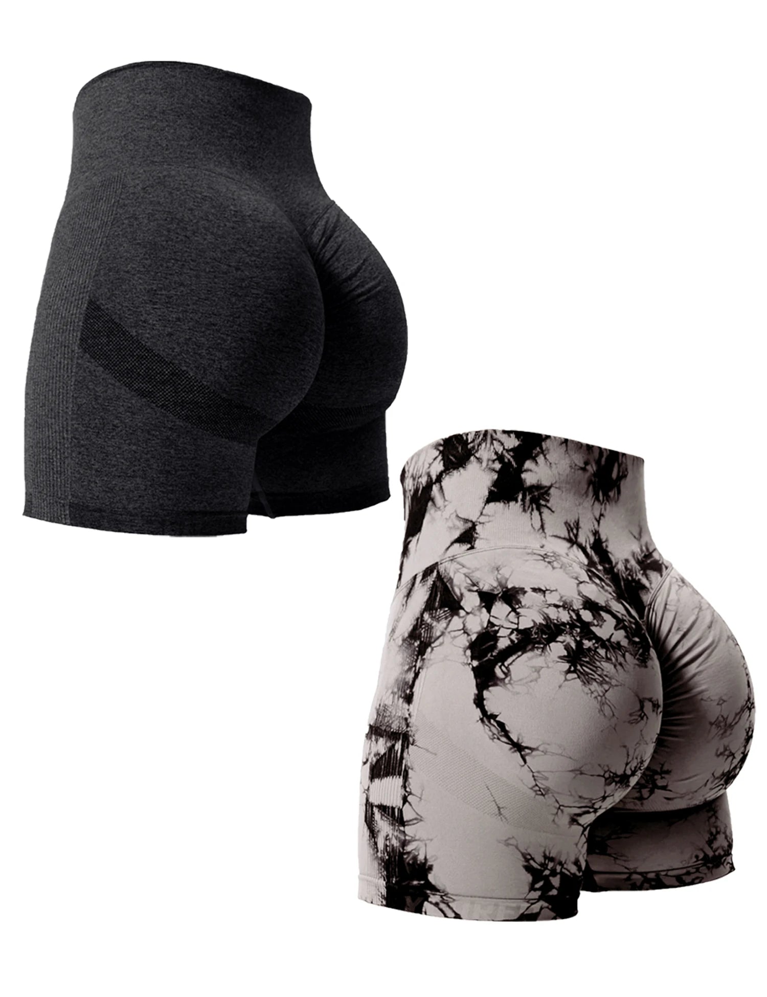 Tie-Dye Butt-Lifting Gym Shorts (2-Pack)