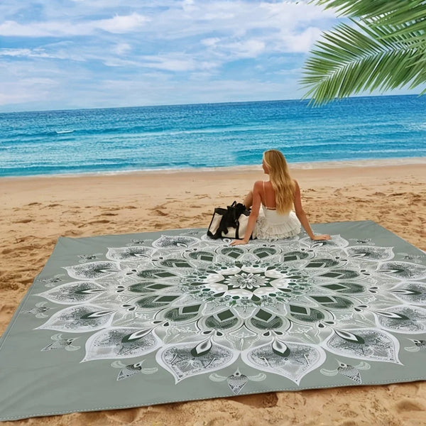 VIKAMA Bohemian Mandala Sandproof Beach Mat