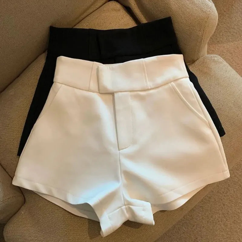 High-Waist A-Line Casual Shorts