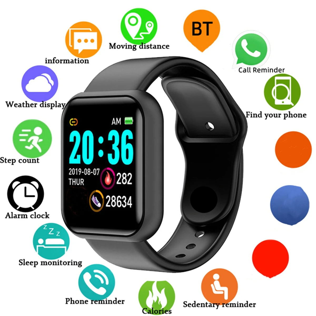 Smartwatch Fitness Monitor for Men and Women