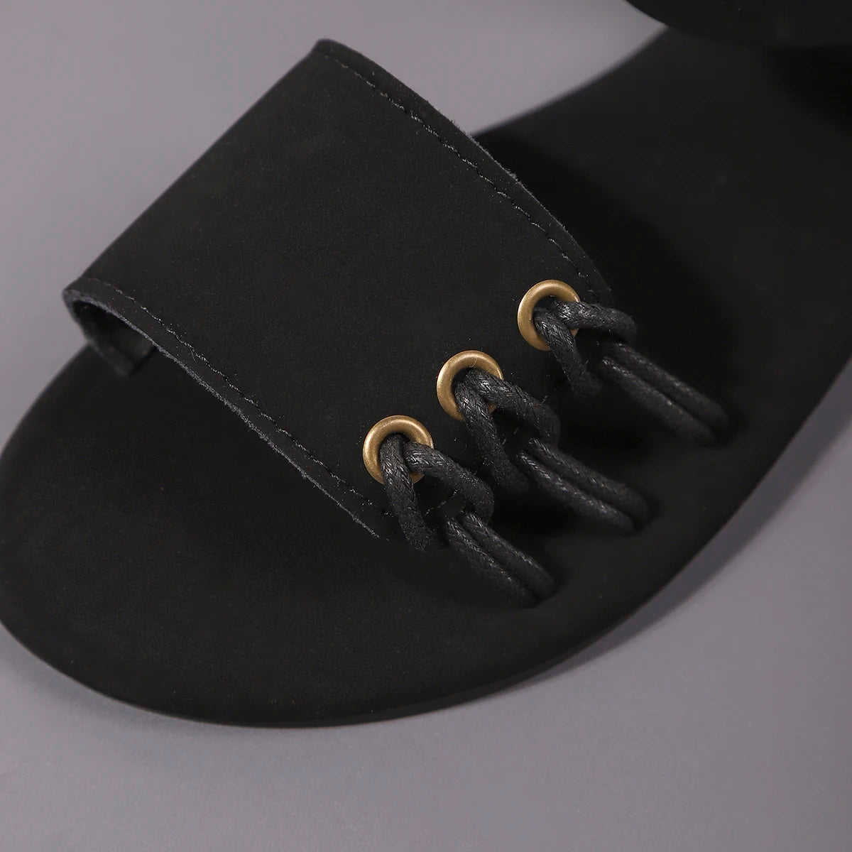 Women's Flat Sandals 2025 New Bohemian Ankle Strap Open Toe Casual Summer Shoes Comfortable Beach Sandals Plus Size