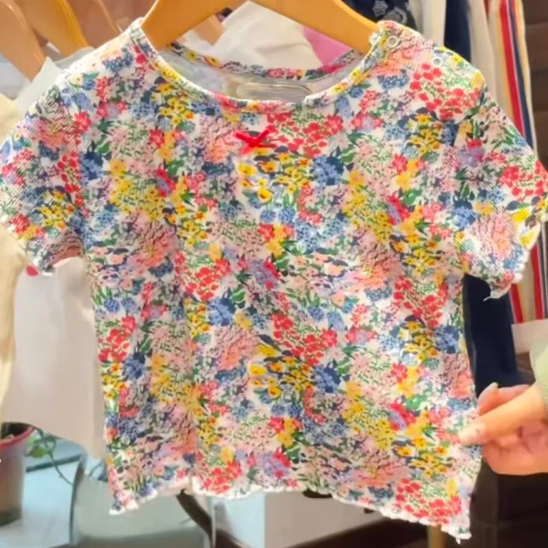 Kids Printed Summer T-Shirt & Skirt Set – Ages 2-10