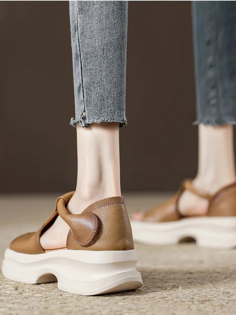 Women's Thick-Soled Height-Increasing Retro Sandals