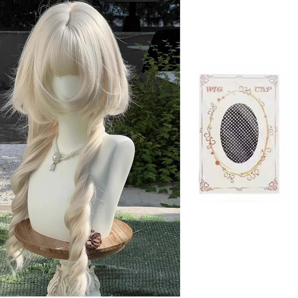 Double Ponytail Long Curly Lolita Cosplay Wig