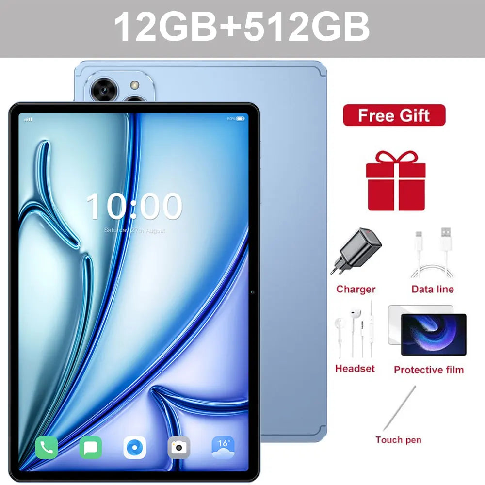 Upgraded Pad 16 Pro Tablet Android 15 Global Version 22GB+2TB 10.1" Children's Kids Tab 10000mAh Original 5G Dual SIM Tablet PC