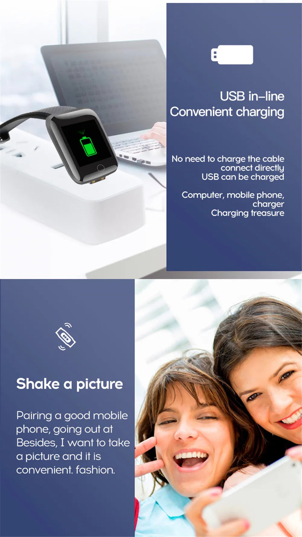 Smartwatch Fitness Monitor for Men and Women