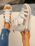 Sandalias De Mujer  2024 Summer Shoes for Women Plus Size 36-43 Women Platform Sandals Black White Beige Wedge Zapatos De Mujer