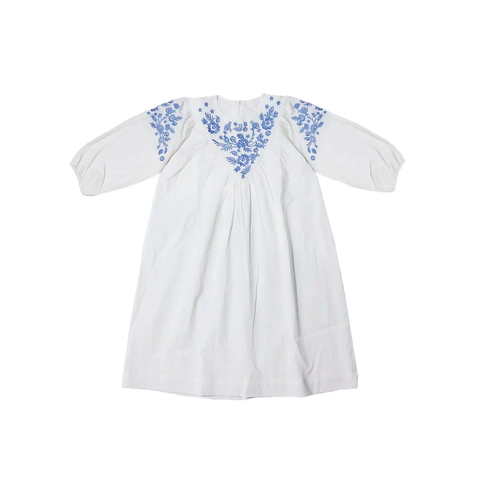 AP Cobalt Embroidery Collection Not Transparent 2025SS Girls Dress Sister Brother Matching Clothing Set Baby Romper Knit Polo