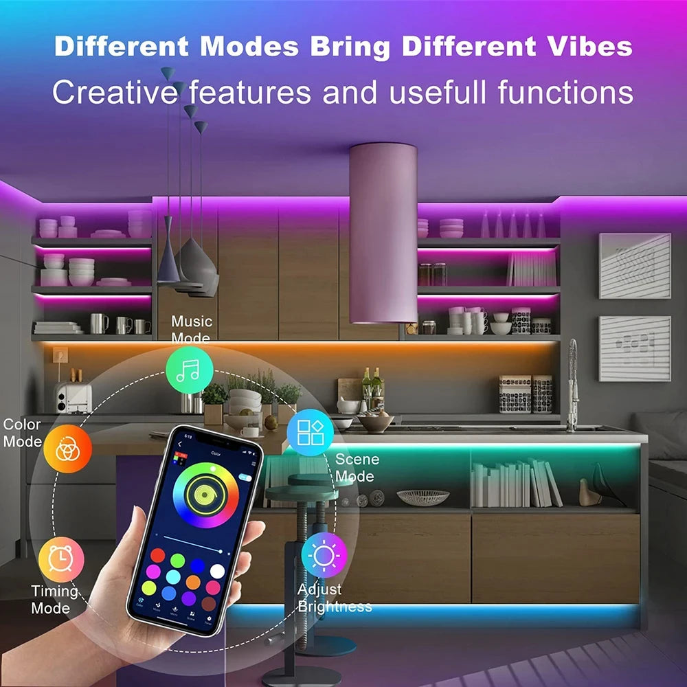 Bluetooth LED Strip Lights RGB App Control