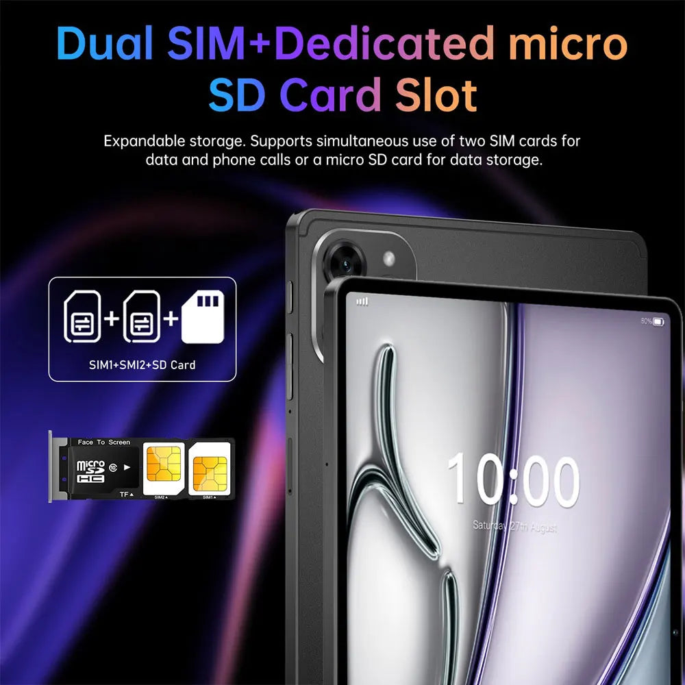 Upgraded Pad 16 Pro Tablet Android 15 Global Version 22GB+2TB 10.1" Children's Kids Tab 10000mAh Original 5G Dual SIM Tablet PC
