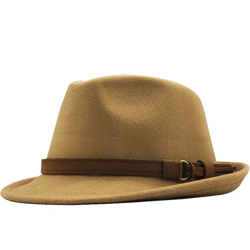 Retro Wool Jazz Fedora Hat — British Gentleman Style