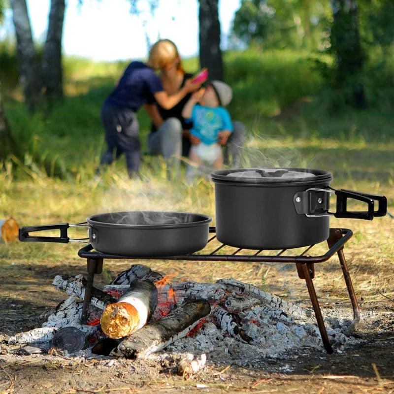 Camping Cookware Set Portable Outdoor Kit