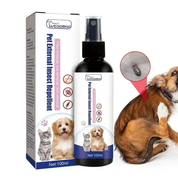 Pet Flea And Tick Repellent Spray Insect Killer Anti Itch Relief Mild Safe Insect Repellent Spray For Dog Cat Pet Care Supplies