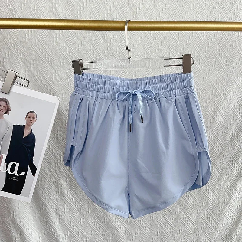 High-Waist Workout Shorts with Pockets