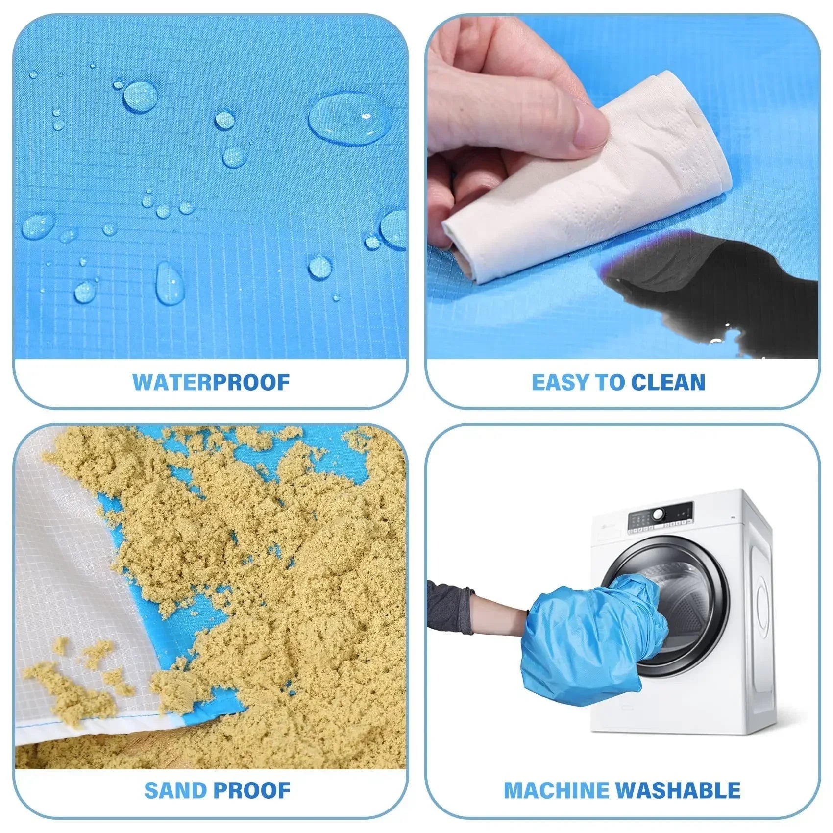 Beach Blanket Sandproof 200x140cm Lightweight