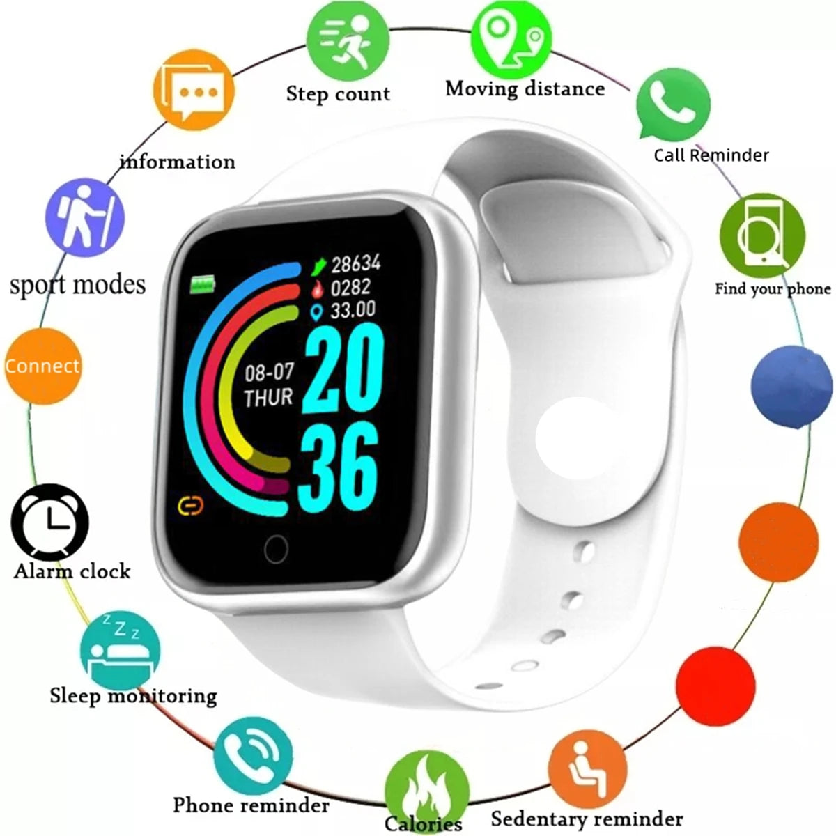 Smartwatch Fitness Monitor for Men and Women